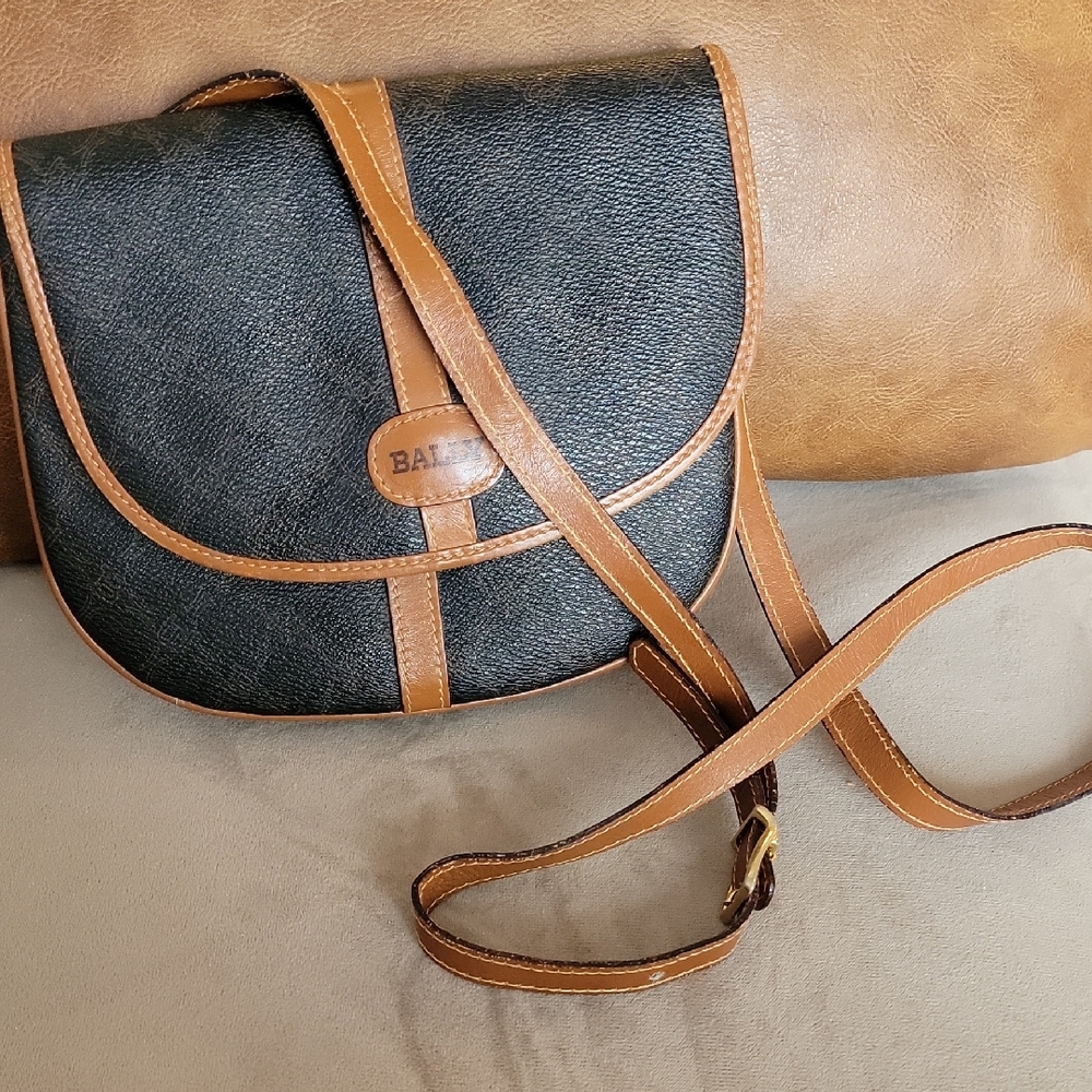 Bally Black and Brown Crossbody Bag